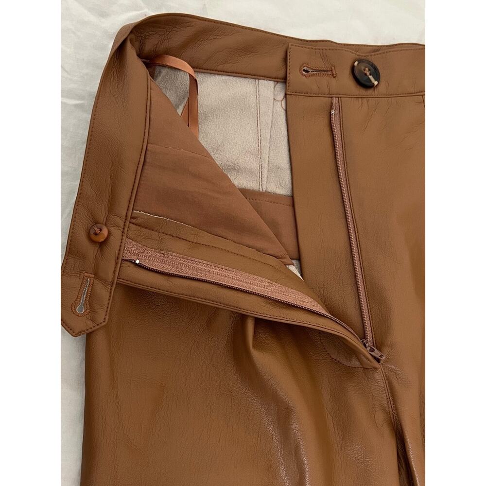 Nanushka Mitsu Vegan Leather Tapered Trousers Size S - Picture 5 of 11